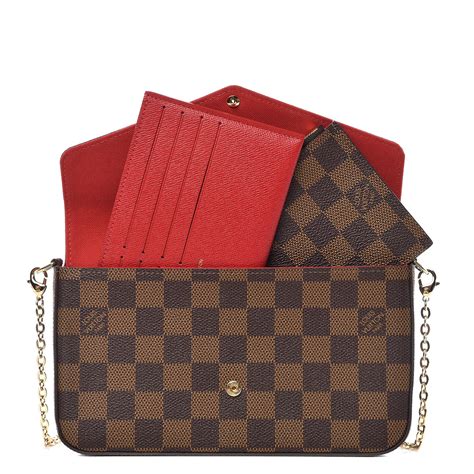 louis vuitton felicie pochette damier ebene|Louis Vuitton Pochette Damier Ebene.